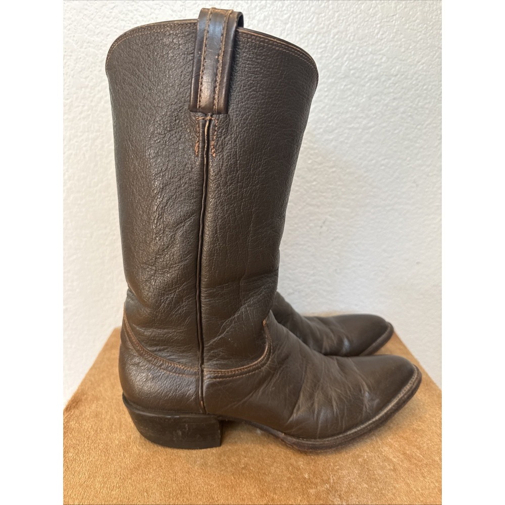 Vintage Tony Lama USA‎ Cowboy Western Boots Brown Leather Men's Sz 9 Style 09173
